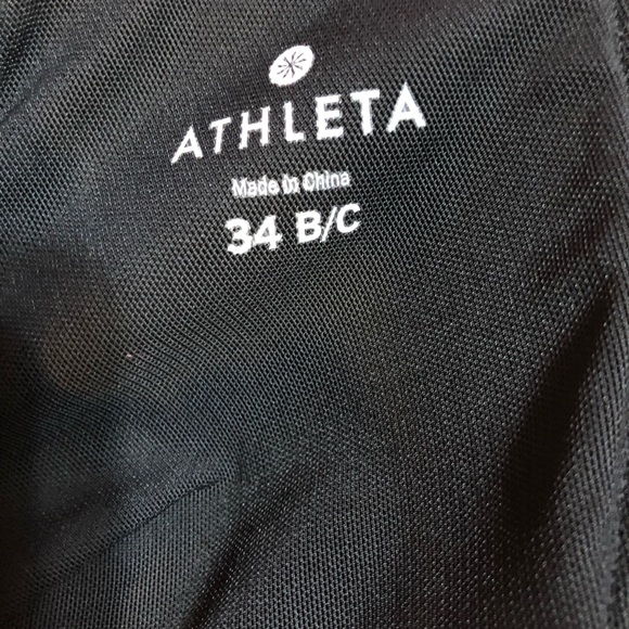Athleta Black Twister Tankini Swim Top Sz. 34 B/C - Picture 4 of 5
